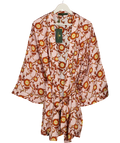 HOLLAND COOPER Silk Dressing Gown Blush Pink UK S