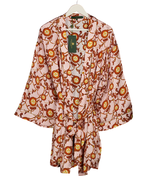 HOLLAND COOPER Silk Dressing Gown Blush Pink UK S