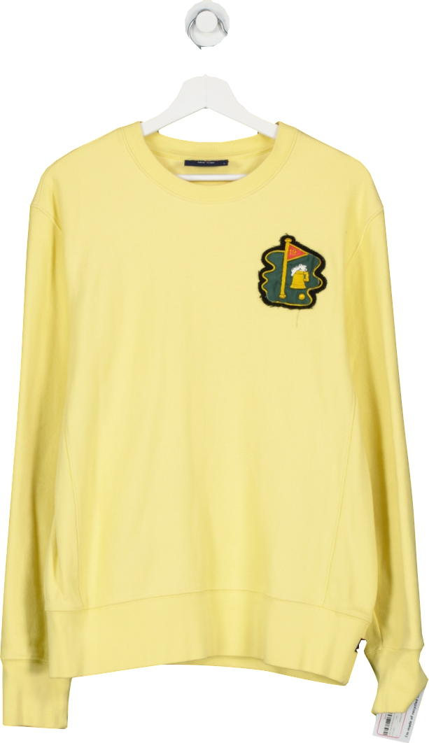 Rowing Blazers Yellow Golf Logo Sweater UK L