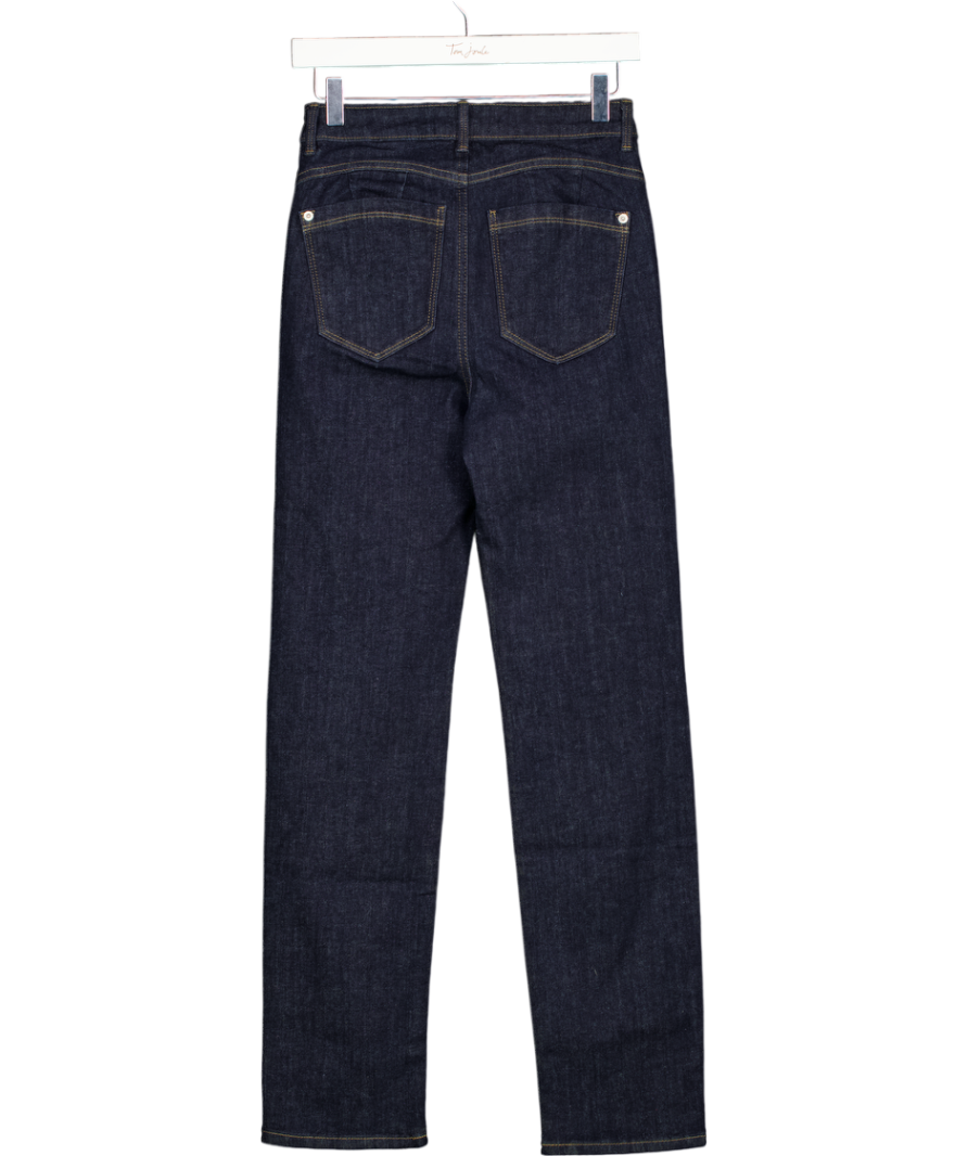 M&S Dark Blue Magic Shaping High Waisted Straight Leg Jeans UK 8