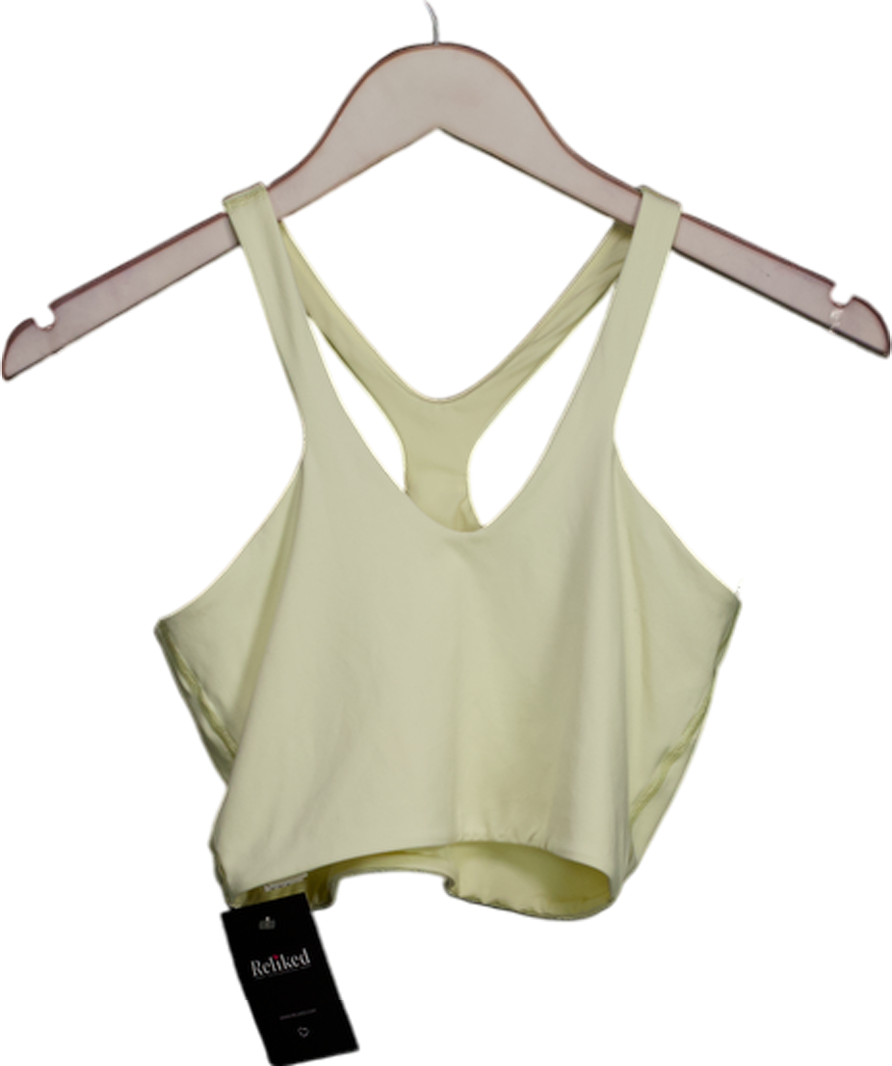 Lululemon Yellow Bend This V-neck Racer Bra UK S/M