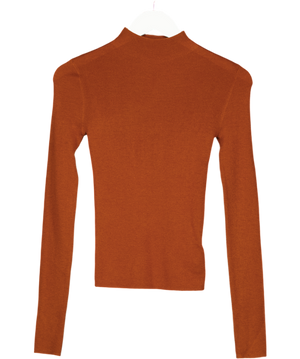 Commense Orange Wool-blend Knit Top UK XS