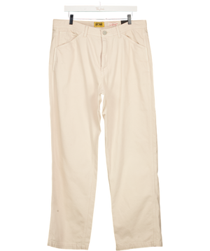 Superdry Beige Organic Cotton Vintage Slim Straight Jeans UK L