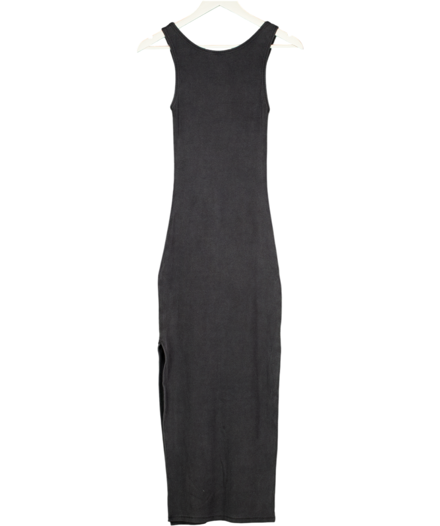 WRSTBHVR Grey Ribbed Sleeveless Maxi Dress UK XS