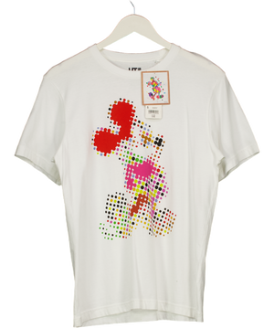 Uniqlo White Mickey Mouse T-shirt UK S