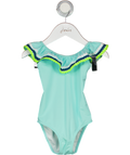 SUNUVA Turquoise Blue Ric-rac Frill Detail Swimsuit 2 -3 Years
