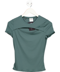 gymshark Green Round Neck Layered Cut-out T-shirt UK S