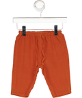 Caramel baby & child Burnt Orange Corduroy Drawstring Trousers 0-3 Months