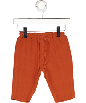 Caramel baby & child Burnt Orange Corduroy Drawstring Trousers 0-3 Months
