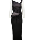 Meshki Black Cut Out Maxi Dress With Bodysuit UK XS