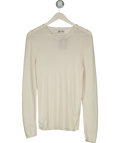 ZARA Cream Lightweight Ribbed Knit Jumper UK S/M