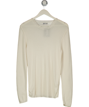 ZARA Cream Lightweight Ribbed Knit Jumper UK S/M