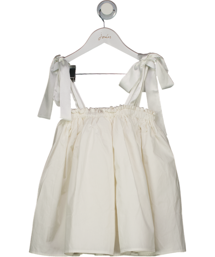 The Tiny Universe White Full Skirt Bow Shoulder Dress 4 Years