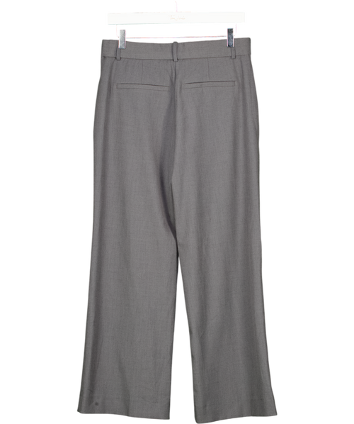 Abercrombie & Fitch Grey Pleated Straight Leg Tailored Trousers -short W26