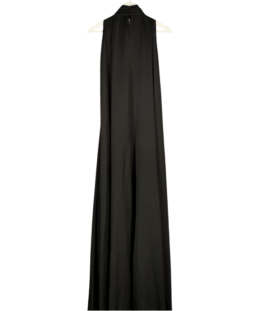 SERENA BUTE Draped Full Length Dress Black UK 12
