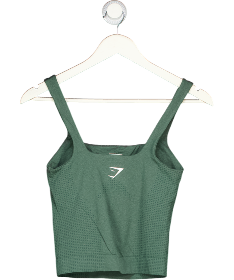 GYMSHARK Green Seamless Vest Top UK S