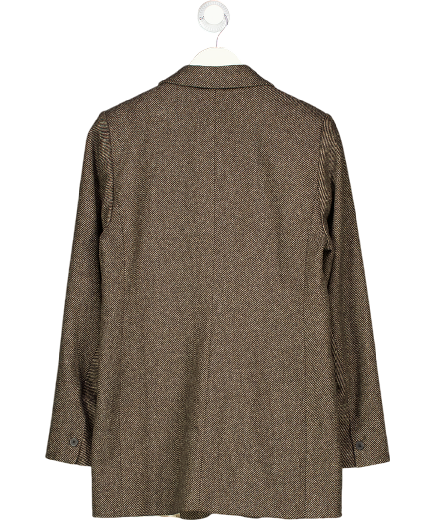 JIGSAW Brown Luxury Italian Fabric Wool Blend Blazer UK 8