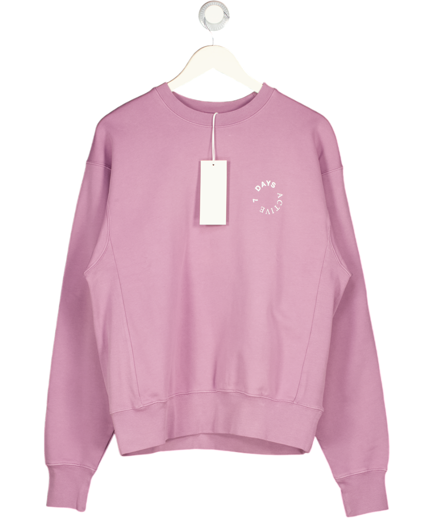 7 DAYS ACTIVE Dusty Lilac Premium 100% Cotton Monday Sweatshirt UK S/M