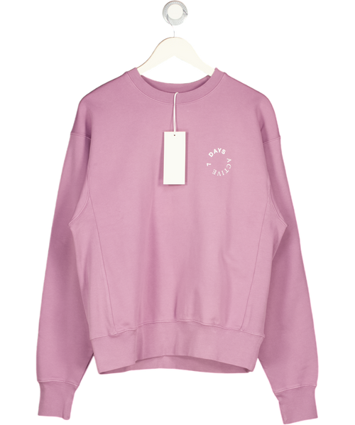 7 DAYS ACTIVE Dusty Lilac Premium 100% Cotton Monday Sweatshirt UK S/M