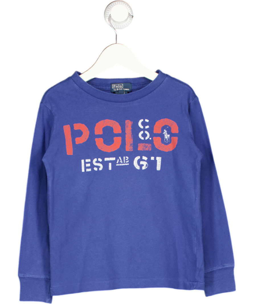POLO RALPH LAUREN Blue Logo Long Sleeve Top 4 Years