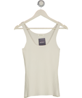LILYSILK Cream Knit Silk Viscose Tank Top UK S