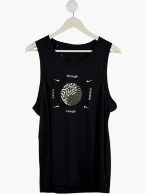 NIKE Black Dri-Fit Graphic Tank Top Small