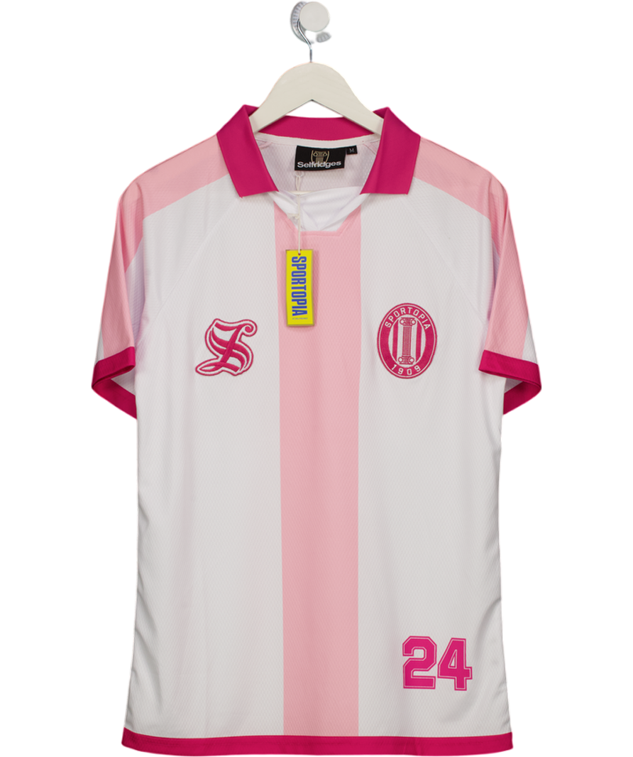 SELFRIDGES White Sportopia Football Branded-print Woven T-shirt UK M