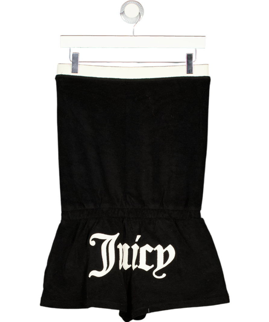 JUICY COUTURE Black Logo Bandeau Playsuit UK XS