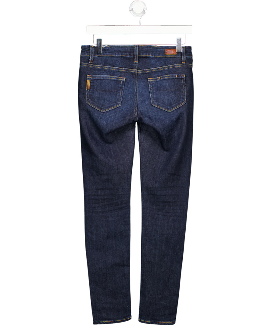 PAIGE Dark Blue Skyline Mid-rise Skinny Ankle Jeans W26