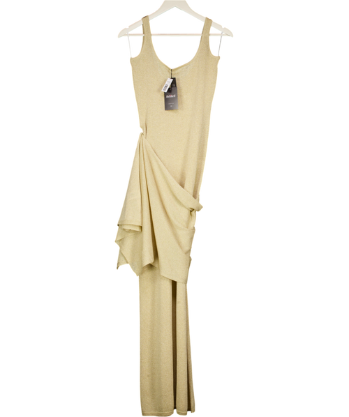 4th & Reckless Metallic Aria Lurex Belt Detail Knitted Maxi Dress UK 6
