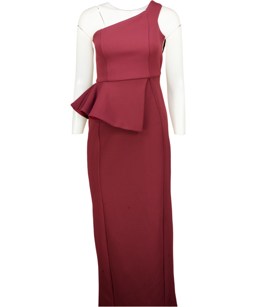 River Island Red Stretchy Draped Midi Dress UK XS