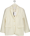 ANINE BING Cream Heavyweight Linen Quinn Blazer UK M