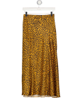 & Other Stories Brown Leopard Print Midi Slip Skirt UK 8