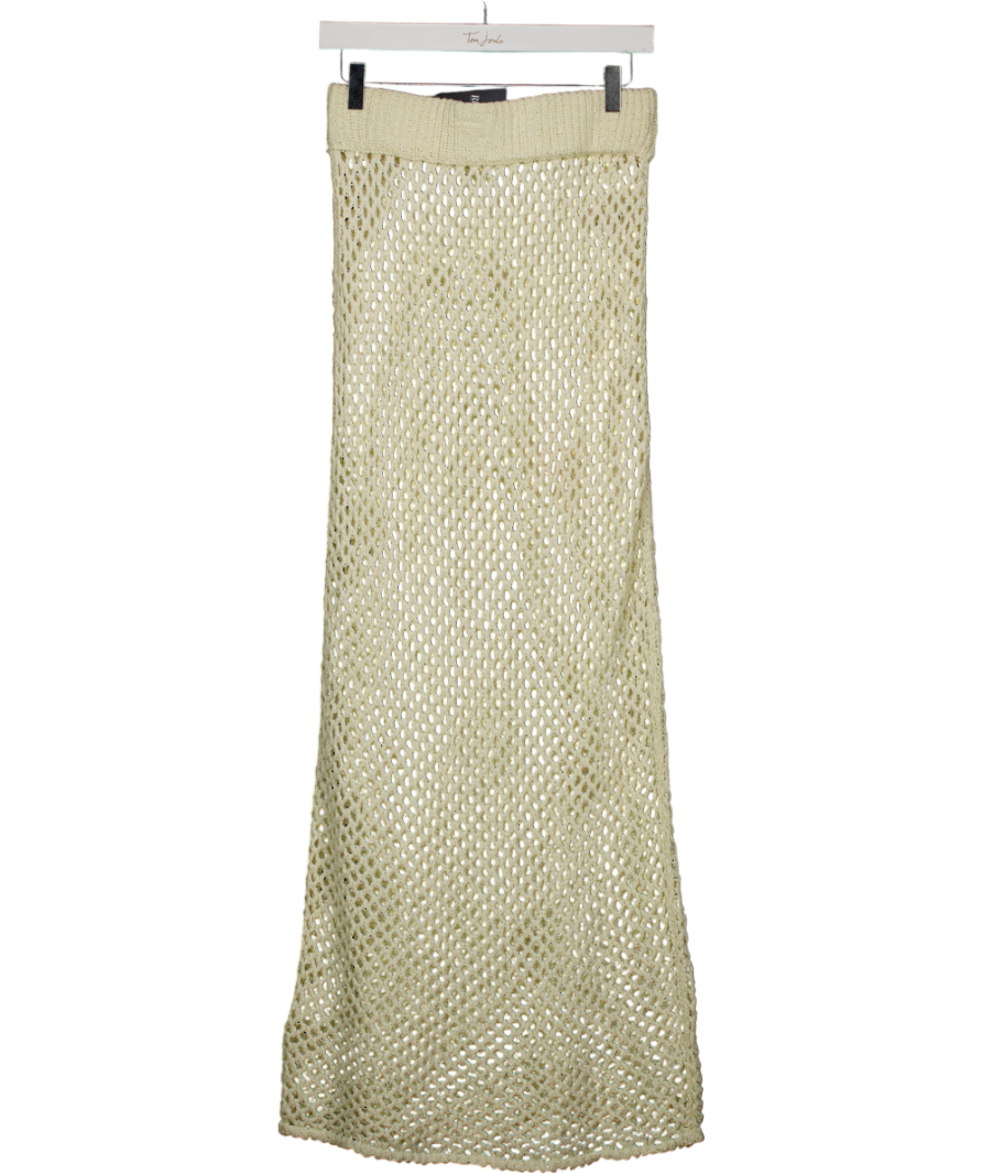PROBLEM AI HAS CHANGED DESCRIPTION -Tom Ford Cream Crochet Knit Maxi Skirt UK M