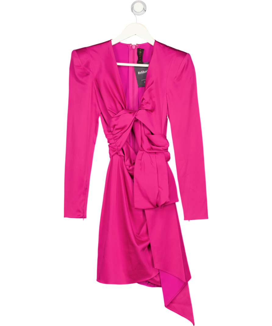 DUNDAS Pink Cutout Satin Mini Dress It40 UK 8