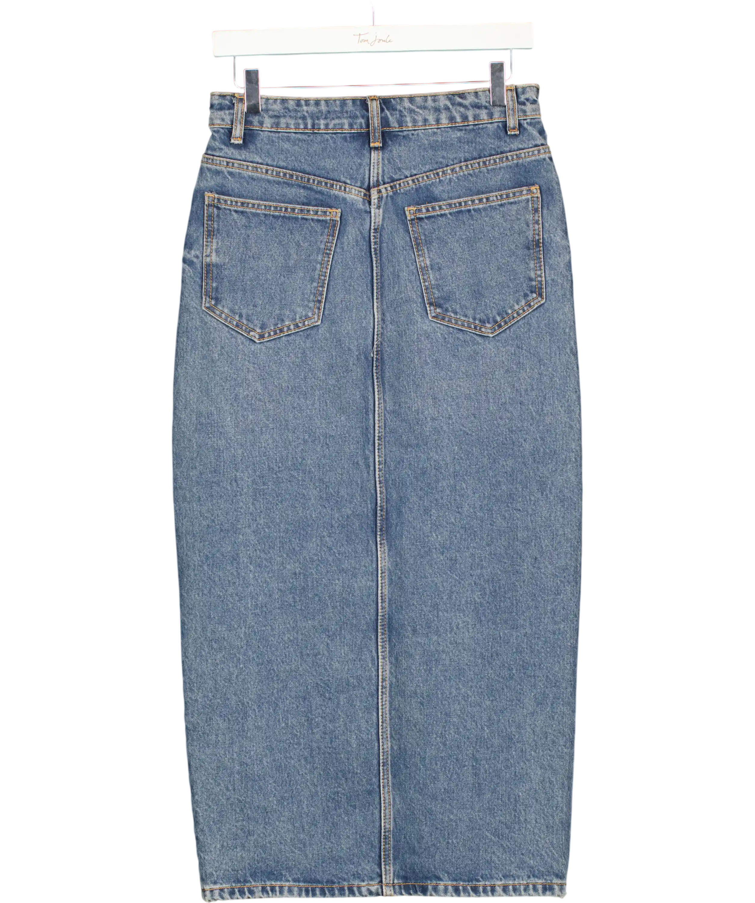 ZARA Blue Denim Pencil Skirt UK S