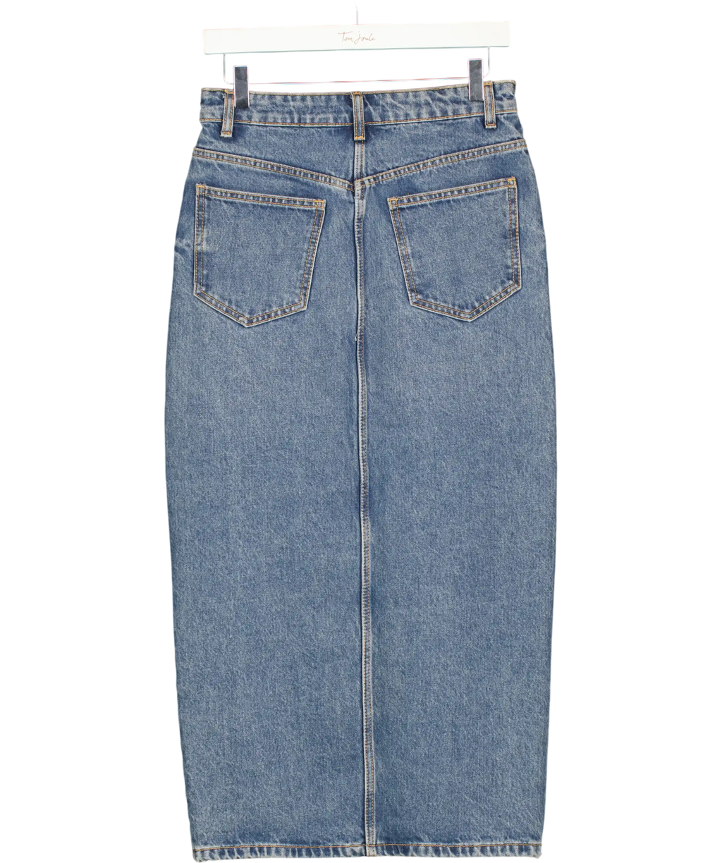 ZARA Blue Denim Pencil Skirt UK S