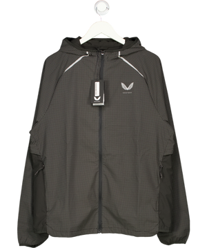 CASTORE Black Lightweight Reflective Running Jacket With Hood UK L