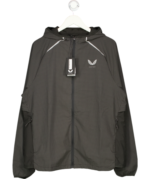CASTORE Black Lightweight Reflective Running Jacket With Hood UK L