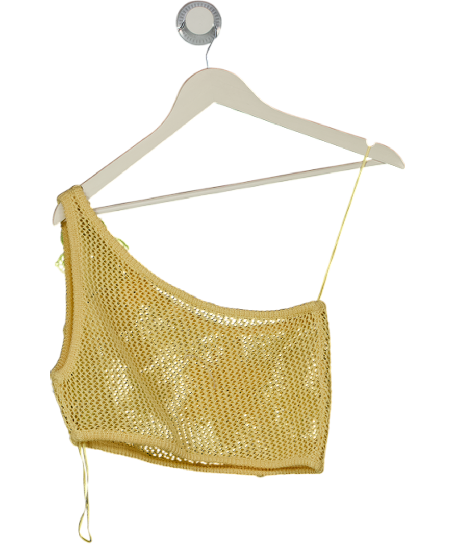 Bydee Yellow Nammos Crochet Top In Zesti UK S