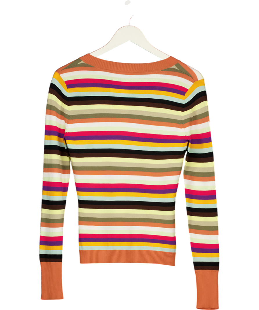 Polo Ralph Lauren Multicoloured Striped V-neck Knitted Jumper UK M