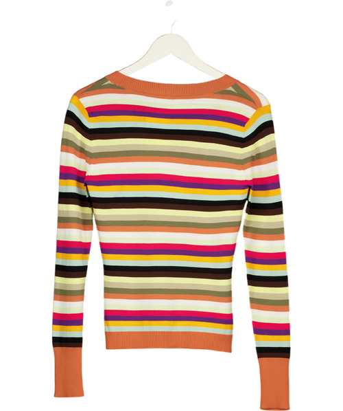 Polo Ralph Lauren Multicoloured Striped V-neck Knitted Jumper UK M