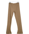 A.W.A.K.E MODE Brown Dogtooth Flare Split Hem Trousers UK 10