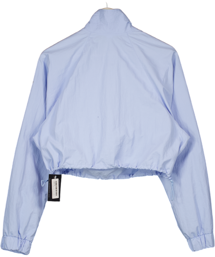 ALO Light Provence Blue Cropped 1/4 Zip Alumni Pullover UK S