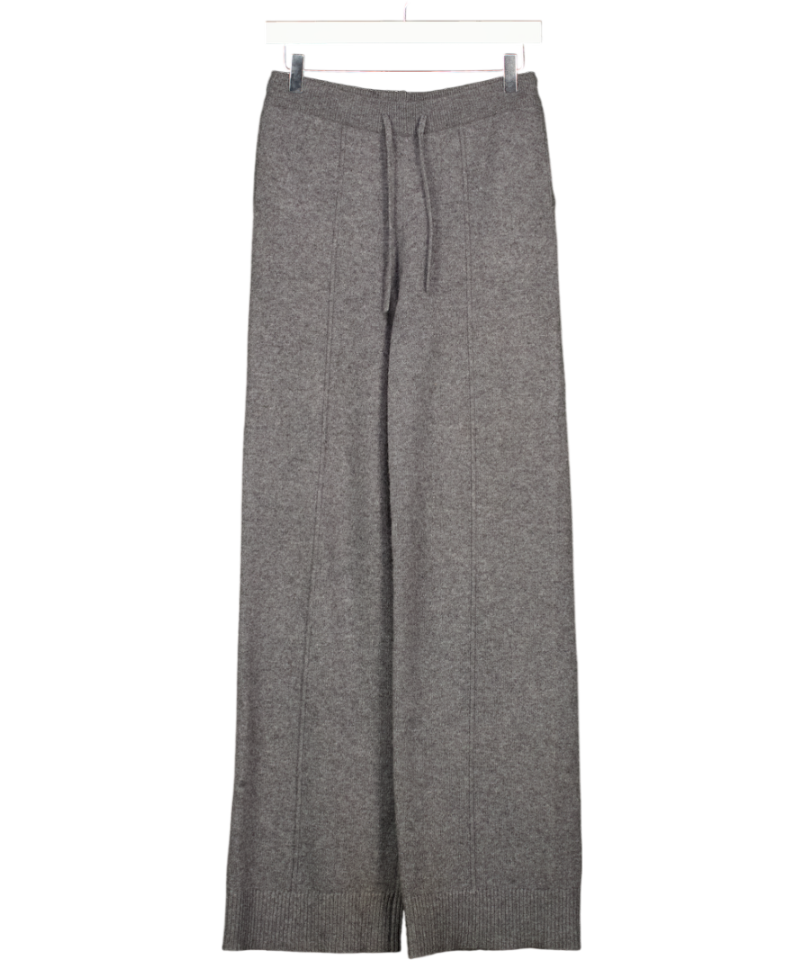 HOUSE OF CB Grey Yalina Charcoal Cashmere Blend Trousers UK S