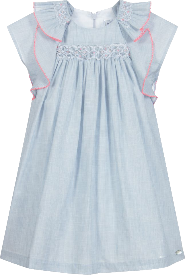 Tartine et Chocolat Blue Smocked Cotton Dress BNWT 9-12 Months