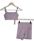 Womens Best Purple Motion Seamless Straight Neck Bra And Shorts Set UK XS/S