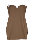 Mars the Label The Sculpt Strapless Mini In Brown UK 8