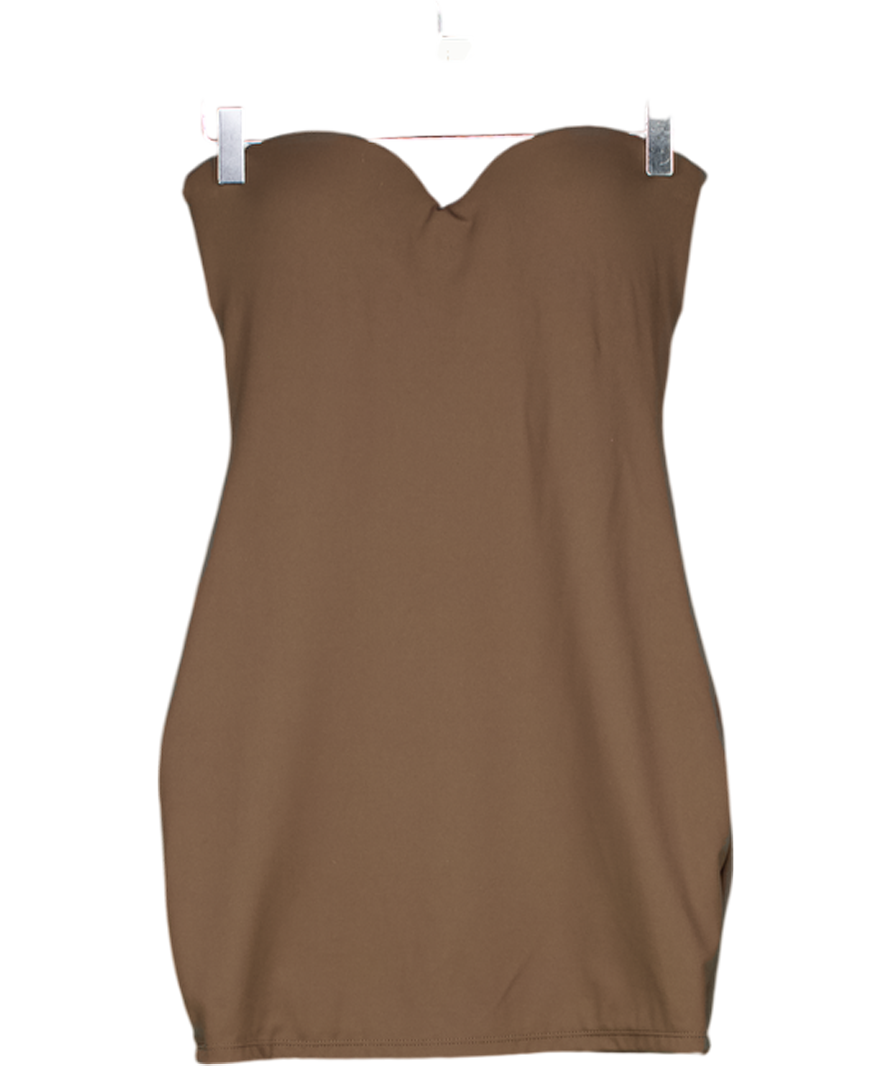 Mars the Label The Sculpt Strapless Mini In Brown UK 8