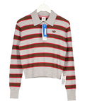adidas Originals X Asos Wool Rugby Top In Grey Stripe UK S